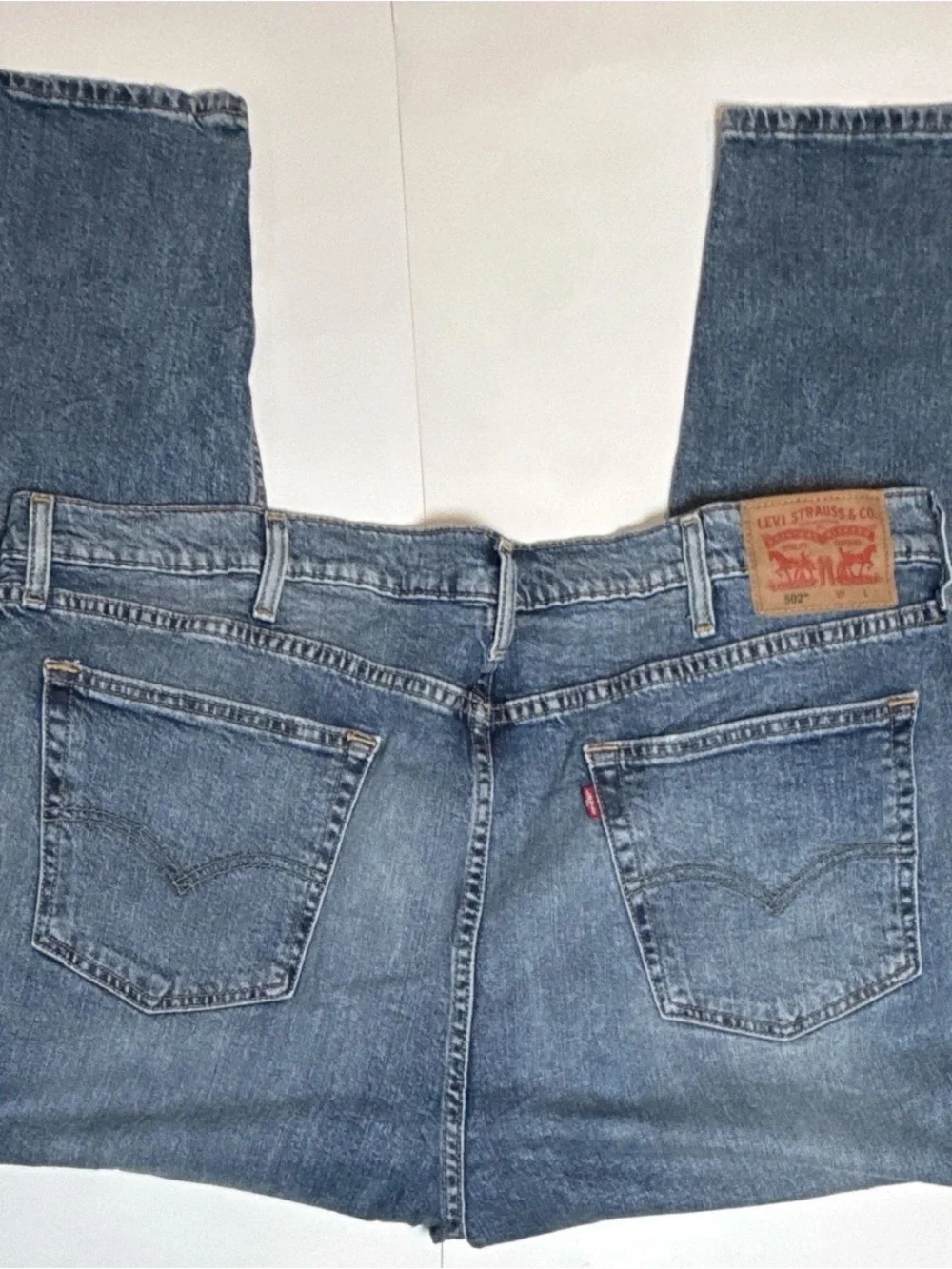 Levi's 502 Men’s Straight Leg Denim Jeans in Medium Blue Wash 44x28